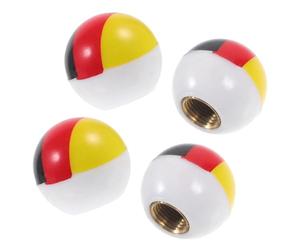 CHILDWEET 4pcs Tire Valve Caps German Flag Pattern Valve Stem Caps for Trucks Cars Easy Installation Lightweight Design