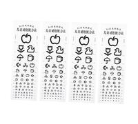CHILDWEET 4pcs Visual Eye Testing Charts for Boy Girl Eye Exam Chart for Home Schools Kindergartens for Accurate Testing