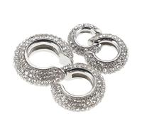 CHILDWEET 4pcs White Rhinestone Ear Clips for Women, Comfortable Non-piercing Copper Ear, Stylish and Sparkly Clip-on Earrings for Parties and Dates