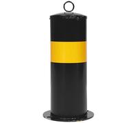 CHILDWEET 5 Pcs Parking Barrier Safety Post Steel Thickened Tubular Protective Guard Black for Businesses Construction Sites Prevent Damage to Machinery Effective Solution