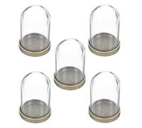 CHILDWEET 5 Sets DIY Micro Landscape Glass Dome Covers with Tray, 38X25Cm Preserved Flower Bell Jar for Home Garden Terrarium Craft