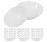 CHILDWEET 50pcs Basque Cake Paper Liners for Cupcake Baking and Serving Snacks White Silicone Paper Baking Cups Easy to Use and Prevent Mess Or Spills and Appetizer Presentation