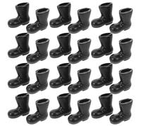 CHILDWEET 50pcs Mini Colorful Plastic Doll Shoes for Dolls Costume and Dollhouse Decoration Santa Boot Style Accessories for DIY Crafts and Imaginative Play Portable Decor