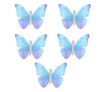 CHILDWEET 5pcs Butterfly Hairpins Duckbill Clips Bangs Hair Accessories Blue Purple Bowknot Barrettes for Women Fairy Style Hair Ornament