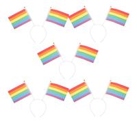 CHILDWEET 5pcs Cute Rainbow Fabric and Plastic Headbands Lightweight Comfortable Wearing Experience Party Decorations for Women Daily Head Decoration Christmas Accessories