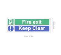 CHILDWEET 5pcs Exit Keep Self-adhesive Stickers Fire Exit Warning Decal High Visibility Paper Material Easy to Use for Public Places