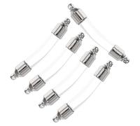 CHILDWEET 5pcs Glass Bottles with Airtight Silver Screw Caps, Small Decorative Vials for Holding Sand, Miniature Potion Bottles for Crafting and Jewelry Making