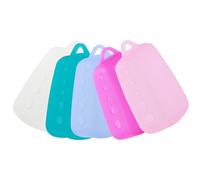 CHILDWEET 5pcs Silicone Toothbrush Head Cap Protectors for Travel Home Office Dust Protection Reusable Hygienic Cover Caps White Pink Sky Blue Rose Red