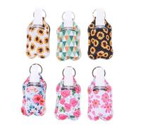 CHILDWEET 6 Sets Leak-proof Empty Travel Bottles with Keychain, Portable 30ml Neoprene Containers Convenient to Carry for Men and Women