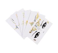 CHILDWEET 6 Sheets Halloween Party Stickers Masquerade Temporary Tattoos Water Transfer Stickers Comfortable Fit to Face for Day of The Dead Cosplay Random Style