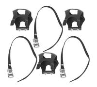 CHILDWEET 6Pcs Adjustable Bike Pedal Straps with Toe Clips, Bicycle Toe Clip Pedals with Fixed Foot Straps for Road and Mountain Cycling