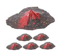 CHILDWEET 6pcs Plastic Volcano Model High Eruption Simulation Volcano Decor DIY Science Experiment for Desk Bookshelf Display and Landscape Decoration