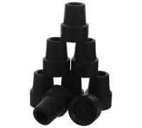 CHILDWEET 8pcs Black Rubber Tips for Walking Stick and Crutch 19mm Non-Slip Replacement Feet Enhancing Stability and Extending Walking Stick Life Elegant Understated Style