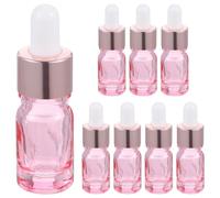 CHILDWEET 8pcs Oil Bottles Glass Reusable Small Bottles 5ml Pink Practical Containers for Cosmetics Extract Small Quantities for Travel and Personal Care