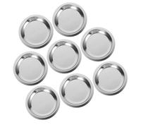 CHILDWEET 8pcs Stainless Steel Wine Bottle Coaster with Heat Insulation and Non-slip Design, round Wine Coaster Pad Suitable for Hotels and Family Living Rooms