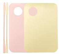 CHILDWEET Acrylic Makeup Mixing Palettes for Applying Foundation and Nail Color 2 Set with Spatula Easy to Use Blending Tray Cosmetic Palette Kit for Professional and Personal Use