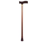 CHILDWEET Adjustable Aluminum Alloy Walking Cane Stick with Non-slip Handle for Elderly and Disabled, Thickened Sturdy Travel Outdoor Walking Stick in Coffee Colour