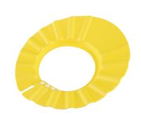 CHILDWEET Adjustable Shower Hat Sturdy Elastic Eva Resin and Plastic Snap Buttons and Waterproof Yellow Bath Cap with Easy Wearing Bathing Protection