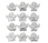 CHILDWEET Angel Wings Handmade Crafts Accessory 20pcs Resin White DIY Ornament with Unique Angel Shape Design for Creative Jewelry Making and Attractive Sector Decoration