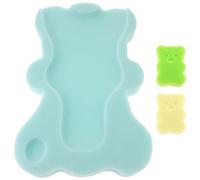 CHILDWEET Bath Mat for Newborns and Soft Mint Green Sponge Bath Cushion Bear Accessory for Sink and Tub Comfortable Support Sponge Random Color Random Color