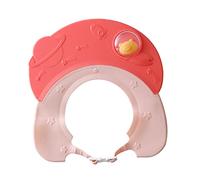 CHILDWEET Bathing Hat Waterproof Red Plastic Shower Cap and Infants Diversion Function, Reduces Water Phobia Risk, for Bath Time Protection