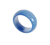CHILDWEET Blue Resin Glow-in-the-night Ring for Comfortable Touch, Simple and Unique Luminous Flower Pattern Party Ring for Birthday Party Accessories
