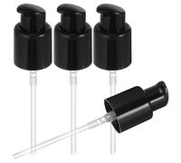 CHILDWEET Bottle Pumps Replacement Heads Pp Material with 20mm Diameter 4pcs Black Double Protection and Good Sealing, Universal Pump for Lotion Bottles for Skincare and Bathroom Use