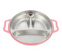 CHILDWEET Boy Girl Food Divided Plate Stainless Steel Compartment Platter for Home Use Microwave Dishwasher Safe for Portion Control and Boy Girl Meals Color
