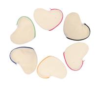 CHILDWEET Canvas Pencil Case and Heat Transfer Technology with Zipper 6pcs Heart Shaped for Featuring Spacious Interior Random Color for School and DIY Painting Projects