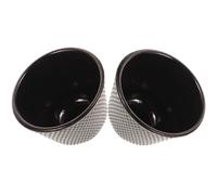 CHILDWEET Cast Iron Tea Cups 2Pcs Retro Handmade Teaware Black for Tea Houses