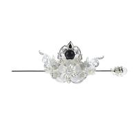 CHILDWEET Chinese Ancient Style Hairpin Tiara Fine Workmanship Alloy Material Classic Han Style Hair Jewelry Head Decor Suitable for Photo Prop Color Color