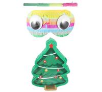 CHILDWEET Christmas Tree Shaped Pinata Paper Pinata Decor Traditional Decorative Unique Party Game Prop Table Centerpiece for Christmasthemed Parties Celebrating A Festival