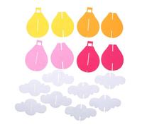 CHILDWEET Colorful Felt Hot Air Balloon Pendants Set for Kindergarten Corridor Decoration Lightweight Classroom Hanging Ornaments with Cartoon Clouds Lovely Educational Decor for Rooms and