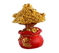 CHILDWEET Compact Fortune Tree Decor Resin Cake Baking Decoration Golden Stylish Multi-Purpose Ornament for Party Cake and Home