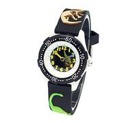 CHILDWEET Creative Boy Girl Quartz Watch Cartoon Dinosaur Design Adorable Boy Girl Wristwatch for Boy Girl Unique Pattern for All Occasions Black