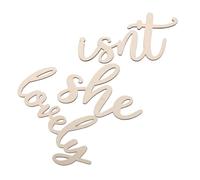 CHILDWEET Decor Wall Art Decal Boho Style Wooden Sign for Girls' Room Nursery Wall Stickers Isn't She Lovely Baby Sign