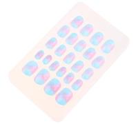 CHILDWEET Detachable Fake Nails for Kids 2 Boxes Jelly Gel Nail Tips Non-toxic Eco-friendly Manicure Set Suitable for Decoration Color Assorted style