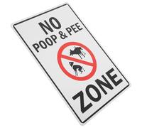 CHILDWEET Dog No Peeing Sign Dog No Pooping Sign for Park Yard Not Easy to Fade Eye-catching Sturdy Warning for Pet Owners