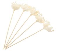 CHILDWEET Dried Flower Aroma Sticks 5pcs with Reusable Rattan Reed Diffuser for Home Aromatherapy and Decorative Uses