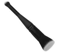 CHILDWEET Dual-ended Foundation and Concealer Brush with Soft Bristles, Precision Application for Makeup, Black Wood and Aluminum Handle, Portable Face Makeup Tool