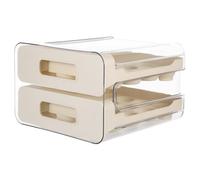 CHILDWEET Egg Storage Container Sliding Egg Carton Design Stackable Fits in Fridge