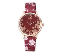 CHILDWEET Elegant Plum Blossom Watch for Lady Quartz Watch Flowers Pattern Every Day for Women Lightweight and Comfortable