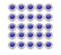 CHILDWEET Embellishments Flower Shape Glue on for Craft Decoration and 50pcs Abs Half round Flat Back Hairband Accessories