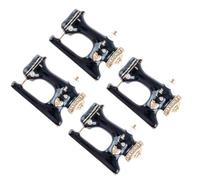 CHILDWEET Enamel Sewing Machine Pin Brooch 4pcs Set: Vintage Brooches for Women and, Decorative Sweater and Shawl Pins for Festive Occasions