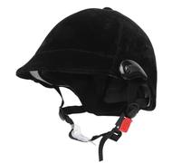 CHILDWEET Equestrian Helmet for - Breathable Black Suede Safety Helmet for Horse Riding, Protective Headgear for Equestrian Training and Farm Use