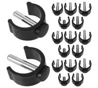 CHILDWEET External Bolt Adjustable Cane Clamp 20Pcs C-Shaped Clamp Buckle Folding Walking Cane Accessories Easy to Install Versatile Compatibility Sturdy ABS Steel Mobility Aids