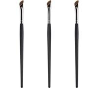 CHILDWEET Eyeliner and Eyebrow Concealer Brush Set and Wood Handles 3pcs Portable Eye Makeup Tools with Angled Fine Tips, Lightweight Artificial Fiber for Travel and Home Use