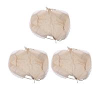 CHILDWEET Fabric Wicker Basket Liners Set 3Pcs, Reusable Cloth Inserts for Picnic and Bread Proofing, 32X22X14Cm Replacement Liners for Kitchen and Storage Baskets