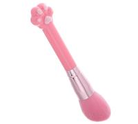 CHILDWEET Fluffy Cat Paw Makeup Brush for Soft Bristles Powder and Blush Brush Long Handle Cosmetic Tool for Loose Powder and Foundation Application Natural Smooth Finish