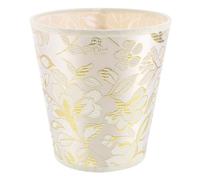 CHILDWEET Foldable Golden Cloth Lampshade with Crystal Candle Shape for Bedside Table Lamp, Mini Flower Pattern Lamp Shade Suitable for Relaxation and Nighttime Reading, 16cm E14 Modern